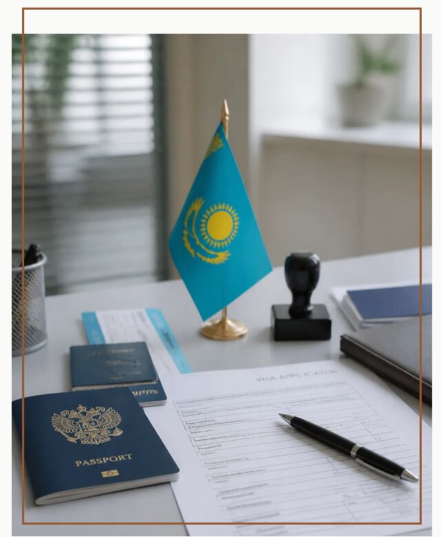 Оформление визы в Казахстан для поездки и работы в Луховицах